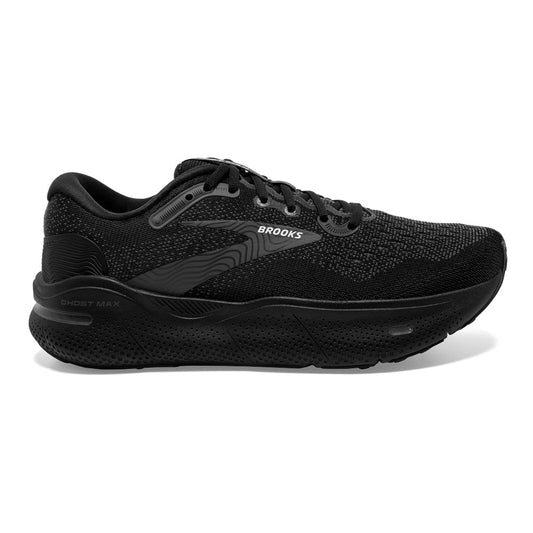 Women's Brooks Ghost Max, Black/Black/Ebony, 9.5 2E Extra Wide - Skoutley Outdoors LLC