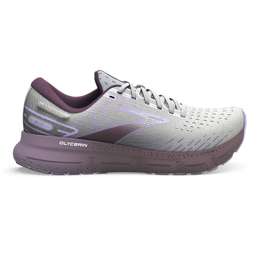 Women's Brooks Glycerin 20, White/Orchid/Lavender, 5 B Medium - Skoutley Outdoors LLC