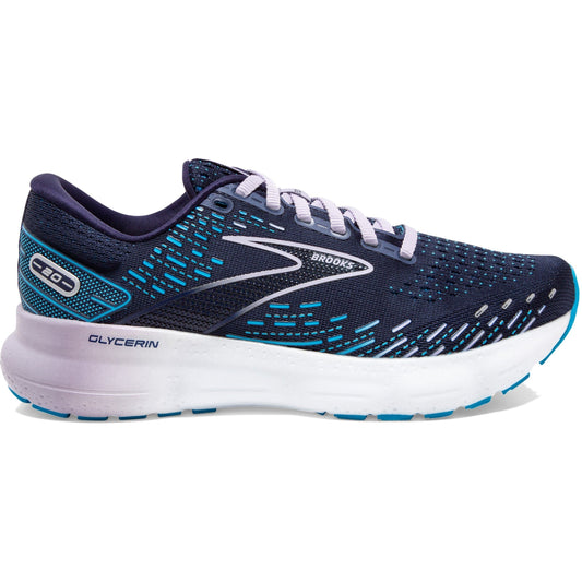 Women's Brooks Glycerin 20, Peacoat/Ocean/Pastel Lilac, 5 B Medium - Skoutley Outdoors LLC