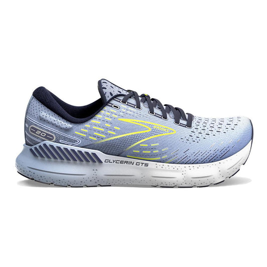 Women's Brooks Glycerin GTS 20, Light Blue/Peacoat/Nightlife, 5.5 B Medium - Skoutley Outdoors LLC