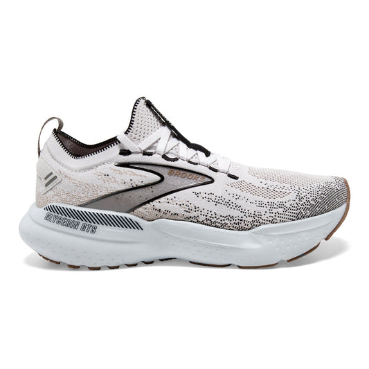 Women's Brooks Glycerin StealthFit GTS 21, White/Grey/Black, 11.5 B Medium - Skoutley Outdoors LLC