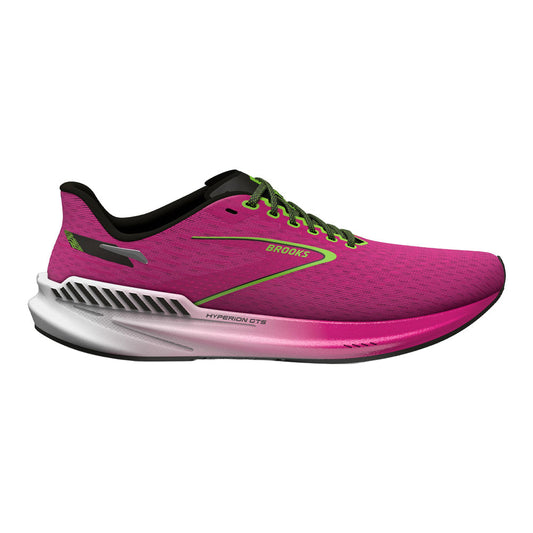 Women's Brooks Hyperion GTS, Pink Glo/Green/Black, 5.5 B Medium - Skoutley Outdoors LLC