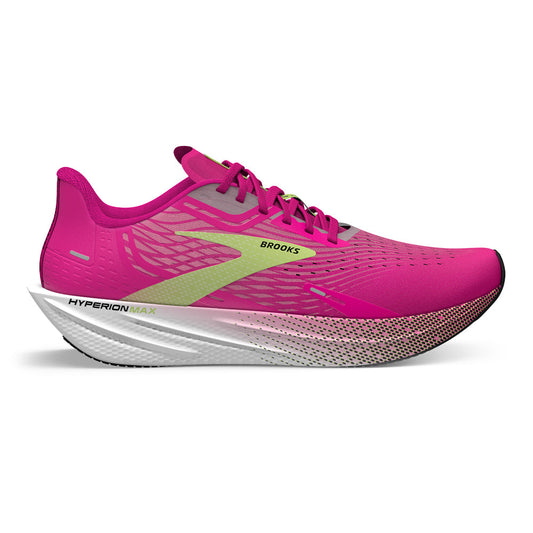 Women's Brooks Hyperion Max, Pink Glo/Green/Black, 10 B Medium - Skoutley Outdoors LLC