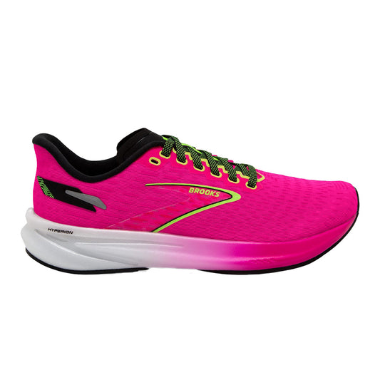 Women's Brooks Hyperion, Pink Glo/Green/Black, 5 B Medium - Skoutley Outdoors LLC