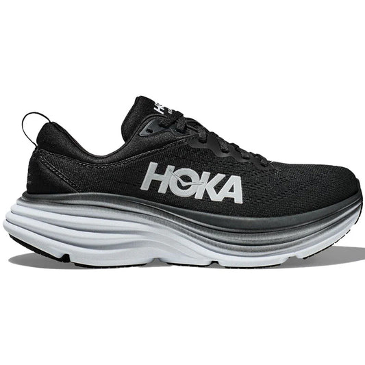Women's Hoka Bondi 8, Black/White, 12 B Medium - Skoutley Outdoors LLC