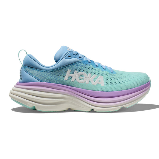 Women's Hoka Bondi 8, Airy Blue/Sunlit Ocean, 5 B Medium - Skoutley Outdoors LLC