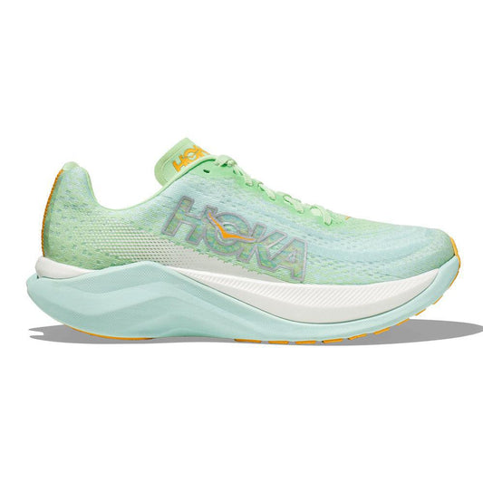 Women's Hoka Mach X, Lime Glow/Sunlit Ocean, 10 B Medium - Skoutley Outdoors LLC