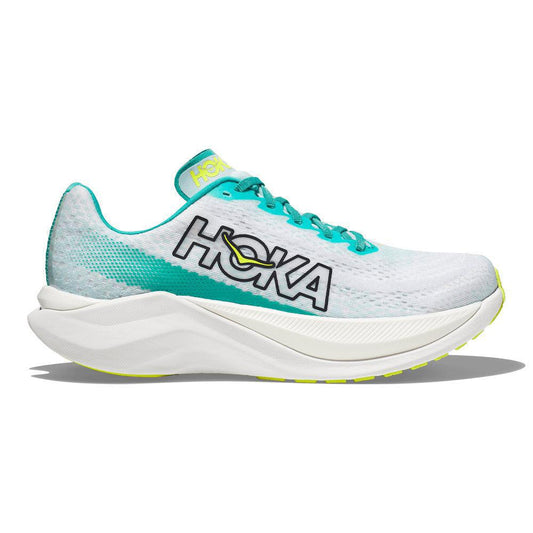 Women's Hoka Mach X, White/Blue Glass, 10 B Medium - Skoutley Outdoors LLC
