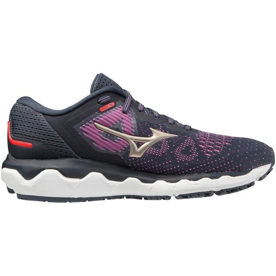 Women's Mizuno Wave Horizon 5, Pop Violet/Platinum Gold, 7 B Medium - Skoutley Outdoors LLC