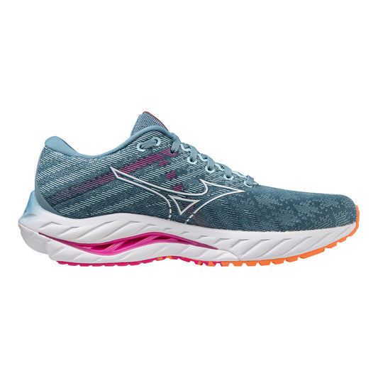 Women's Mizuno Wave Inspire 19, Provincial Blue/White, 7 B Medium - Skoutley Outdoors LLC