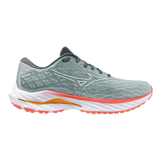 Women's Mizuno Wave Inspire 20, Grey Mist-White, 7 B Medium - Skoutley Outdoors LLC