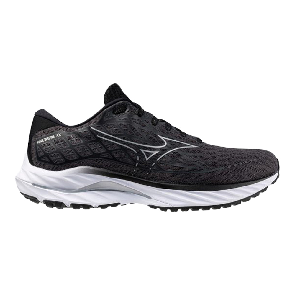Women's Mizuno Wave Inspire 20, Ebony/White, 7.5 B Medium - Skoutley Outdoors LLC