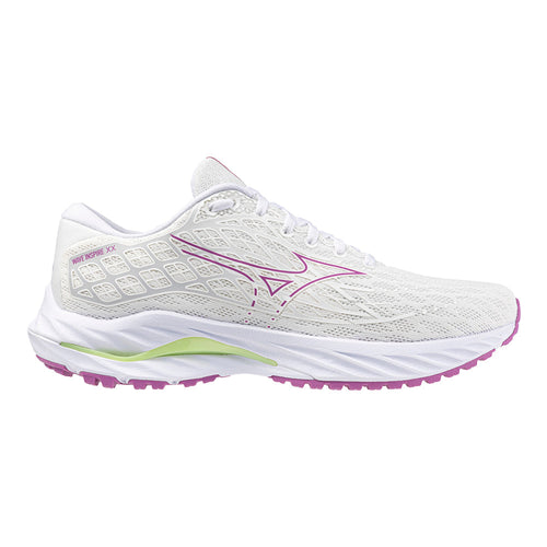 Women's Mizuno Wave Inspire 20, White-Rosebud, 7 B Medium - Skoutley Outdoors LLC
