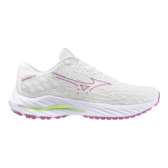 Women's Mizuno Wave Inspire 20, White-Rosebud, 7 B Medium - Skoutley Outdoors LLC