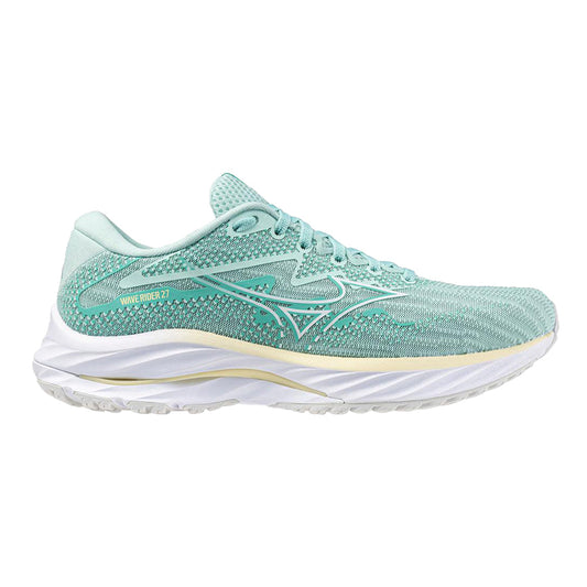 Women's Mizuno Wave Rider 27, Eggshell Blue-White, 11 B Medium - Skoutley Outdoors LLC