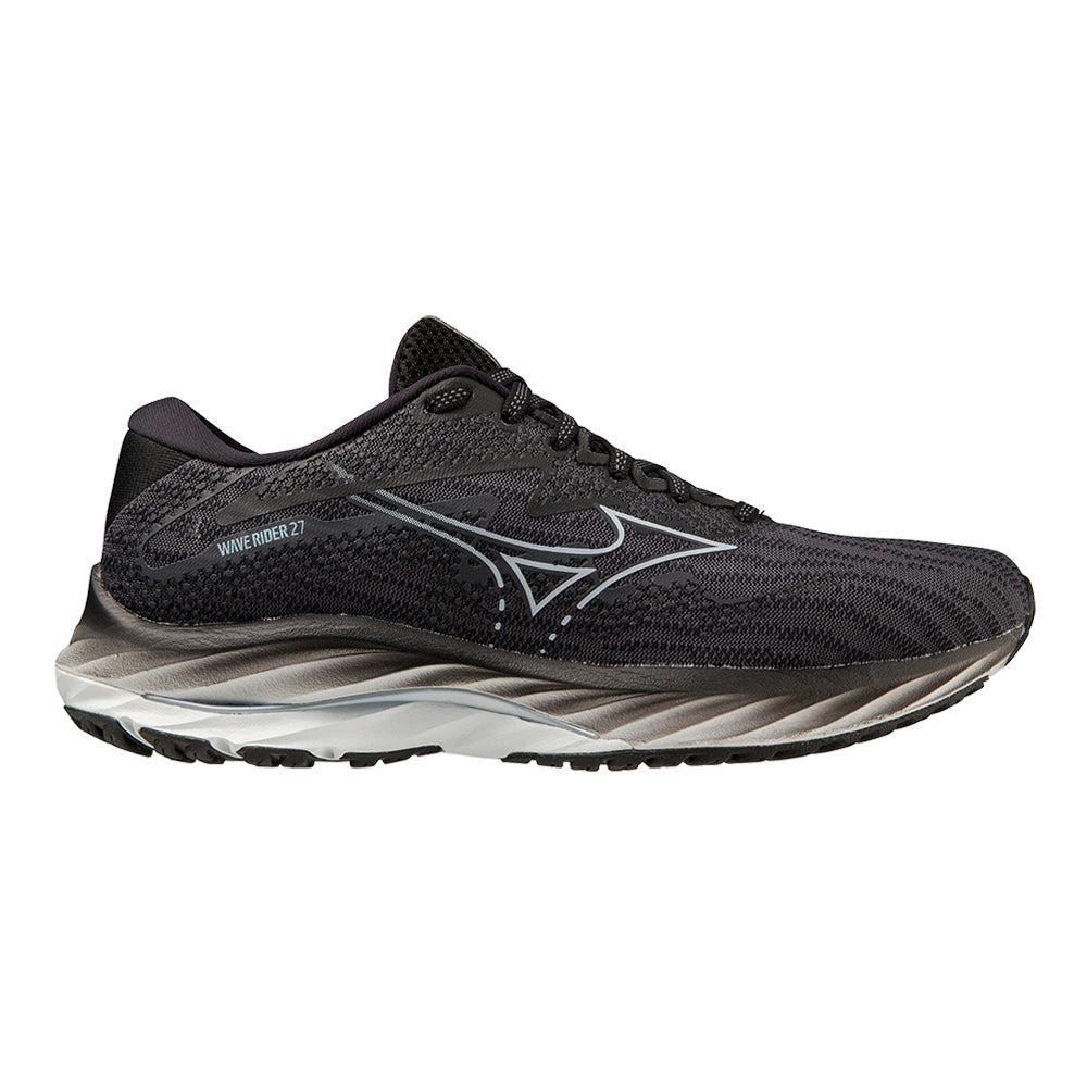 Women's Mizuno Wave Rider 27, Ebony/Snowcrest, 6.5 B Medium - Skoutley Outdoors LLC