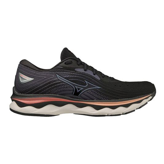 Women's Mizuno Wave Sky 6, Black/Quicksilver, 11 B Medium - Skoutley Outdoors LLC