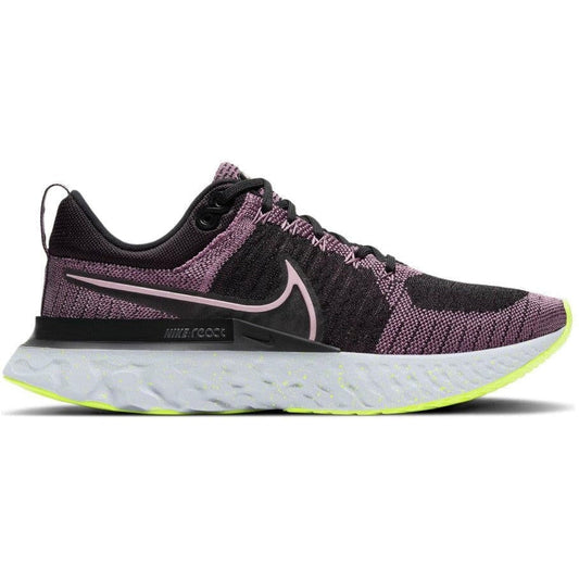 Women's Nike React Infinity Run Flyknit 2, Violet Dust/Elemental Pink/Black/Cyber, 6 B Medium - Skoutley Outdoors LLC