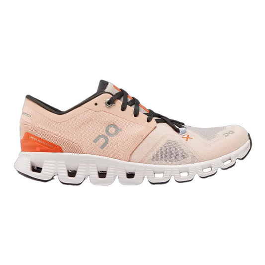 Women's On Cloud X 3, Rose/Sand, 6.5 B Medium - Skoutley Outdoors LLC