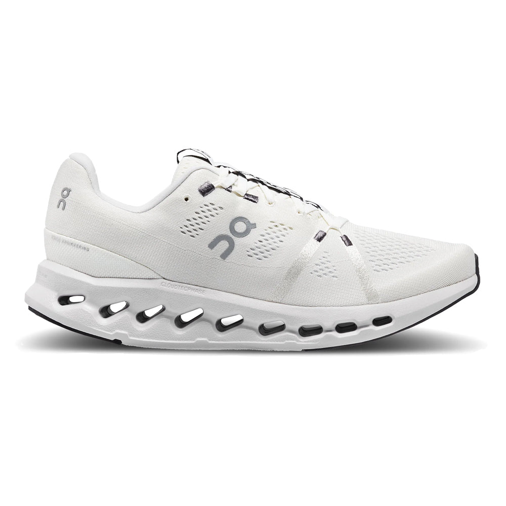 Women's On Cloudsurfer, White/Frost, 5 B Medium - Skoutley Outdoors LLC