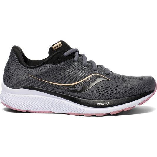 Women's Saucony Guide 14, Charcoal/Rose, 5.5 B Medium - Skoutley Outdoors LLC
