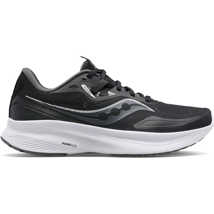 Women's Saucony Guide 15, Black/White, 5.5 D Wide - Skoutley Outdoors LLC