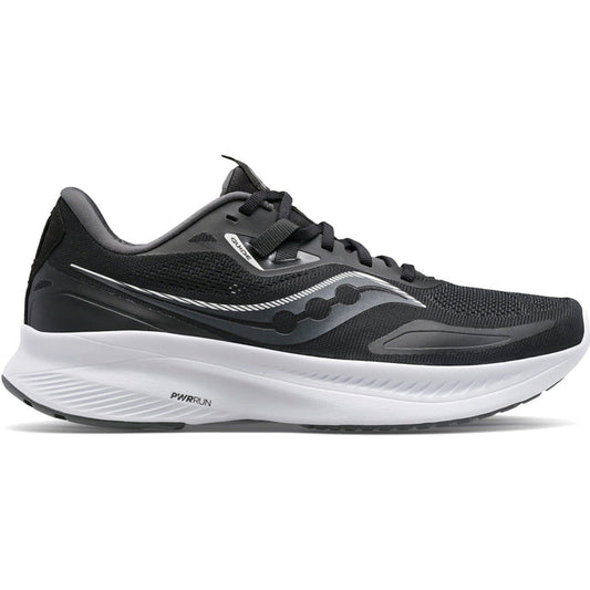 Women's Saucony Guide 15, Black/White, 5.5 D Wide - Skoutley Outdoors LLC