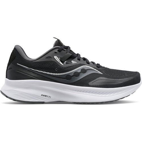 Women's Saucony Guide 15, Black/White, 5 D Wide - Skoutley Outdoors LLC