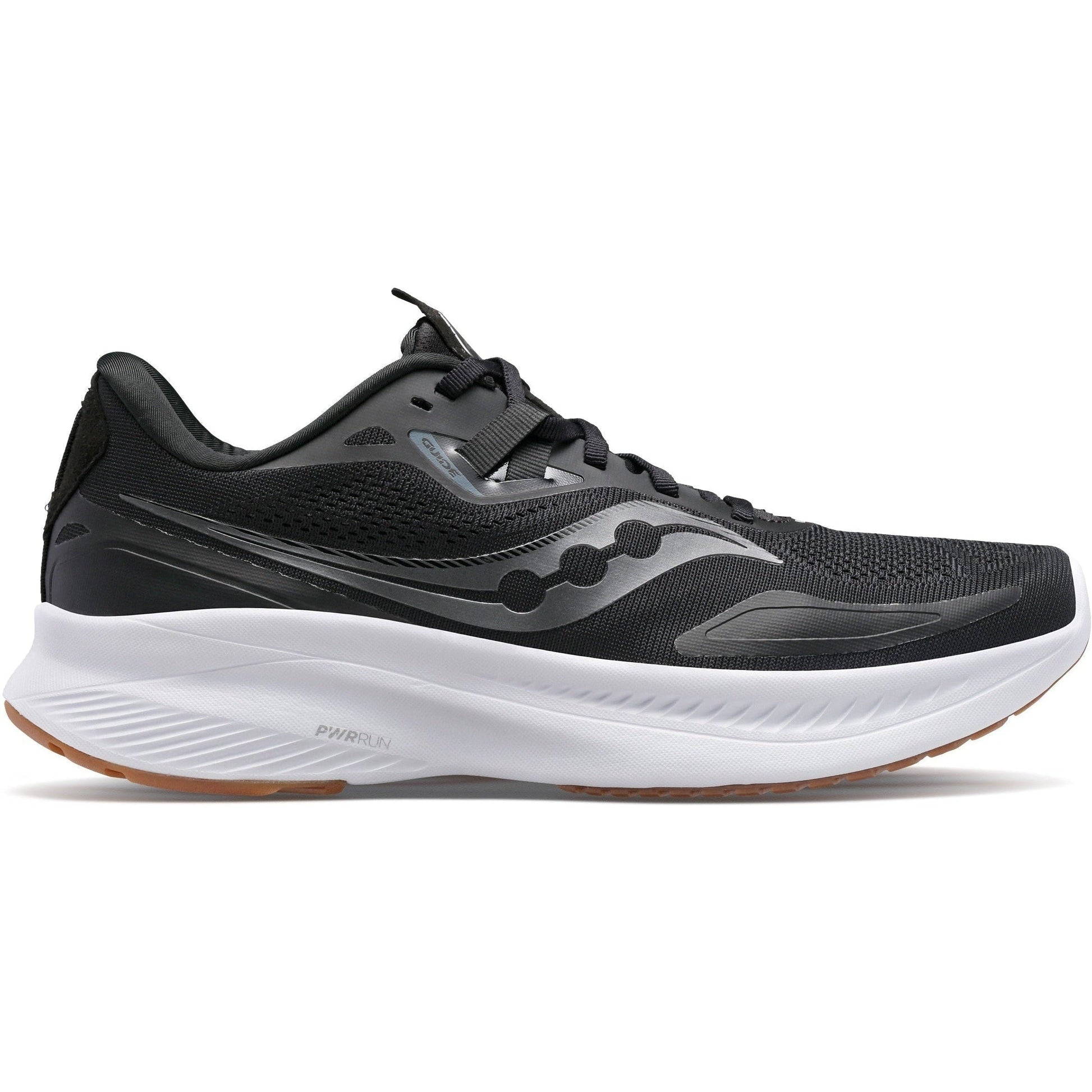 Women's Saucony Guide 15, BLACK/GUM, 6 B Medium - Skoutley Outdoors LLC