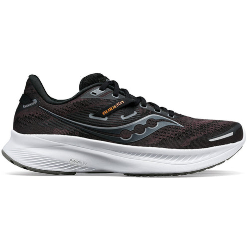 Women's Saucony Guide 16, Black/White, 6 D Wide - Skoutley Outdoors LLC