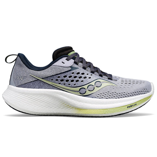 Women's Saucony Ride 17, Iris/Navy, 12 D Wide - Skoutley Outdoors LLC