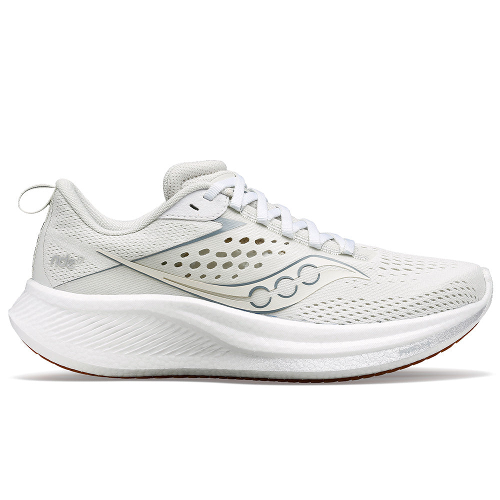 Women's Saucony Ride 17, Pearl/Gum, 6 B Medium - Skoutley Outdoors LLC
