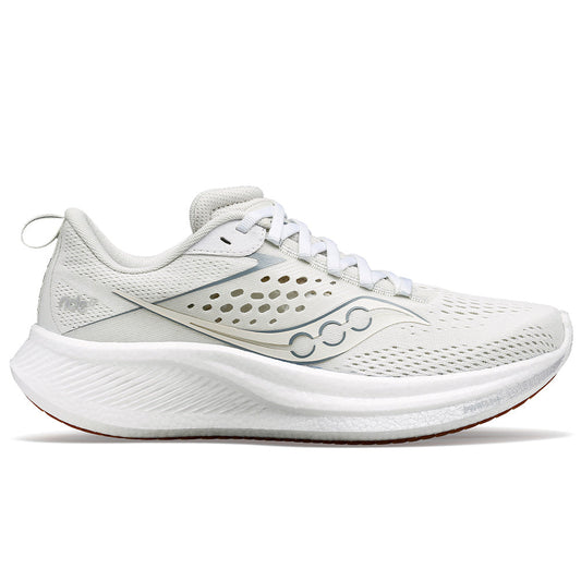 Women's Saucony Ride 17, Pearl/Gum, 6 B Medium - Skoutley Outdoors LLC