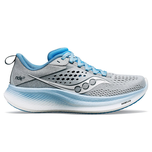 Women's Saucony Ride 17, Cloud/Breeze, 7.5 D Wide - Skoutley Outdoors LLC