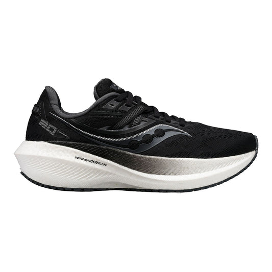 Women's Saucony Triumph 20, Black/White, 6.5 B Medium - Skoutley Outdoors LLC