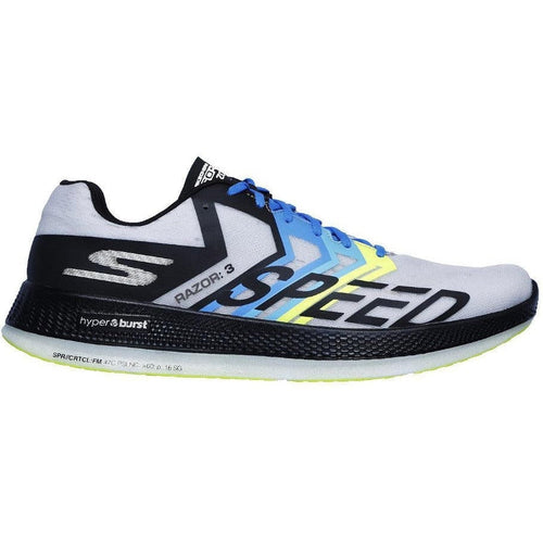 Women's Skechers Go Run Razor 3 Hyper, Black/Green, 5 D Wide - Skoutley Outdoors LLC