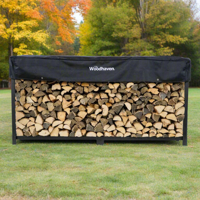 Load image into Gallery viewer, 10 ft Steel Firewood Rack Holds 1/2 Cord Plus Woodhaven
