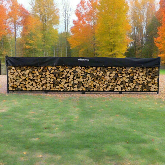 16 ft Firewood Rack   Holds 1 Full Cord Woodhaven