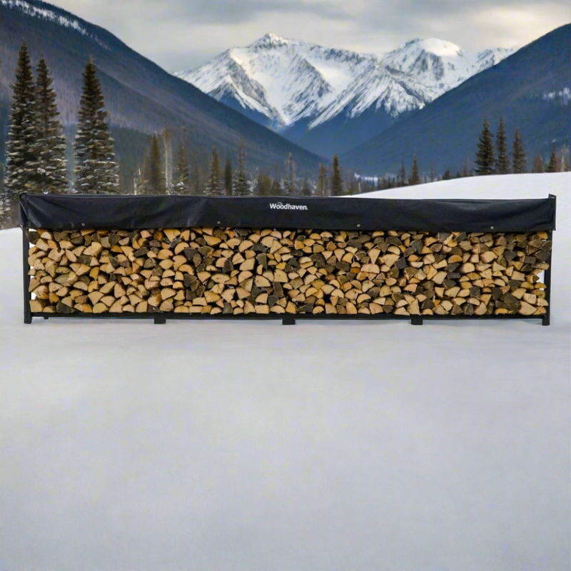 Load image into Gallery viewer, 16 ft Firewood Rack   Holds 1 Full Cord Woodhaven
