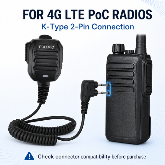 RUYAGE HB380 Amplified Speaker Microphone for 4G LTE PoC Radios