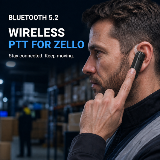 RUYAGE HB680 Bluetooth PTT Earpiece for Zello PoC Radios