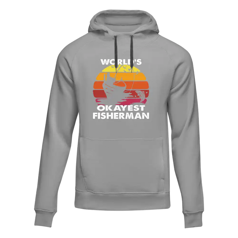 Load image into Gallery viewer, World&#39;s Okayest Fisherman Unisex Hoodie
