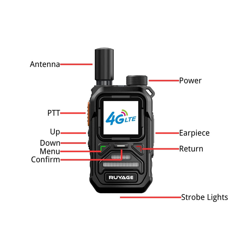 Load image into Gallery viewer, Ruyage X10 Two Way Radio Nationwide LTE Push-to-Talk Walkie Talkie
