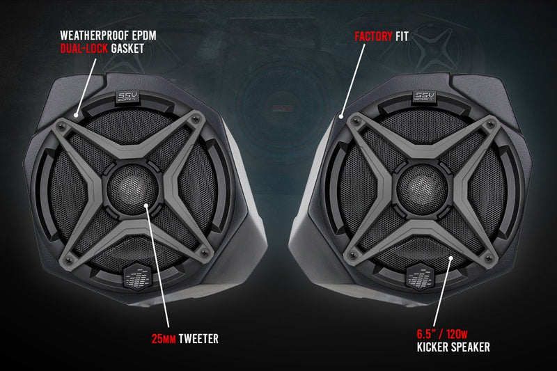 Load image into Gallery viewer, 2017-2023 CanAm X3 Phase X SSV 8-Speaker Plug-&amp;-Play System
