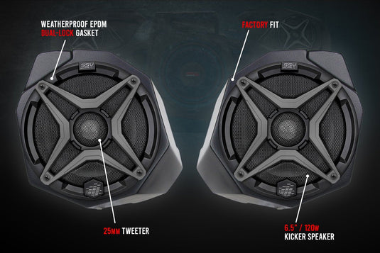 2017-2023 CanAm X3 Phase X SSV 8-Speaker Plug-&-Play System