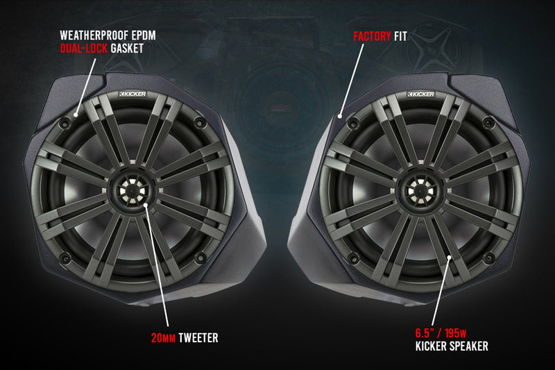 Load image into Gallery viewer, 2017-2023 CanAm X3 Complete Kicker 5-Speaker Plug-and-Play System

