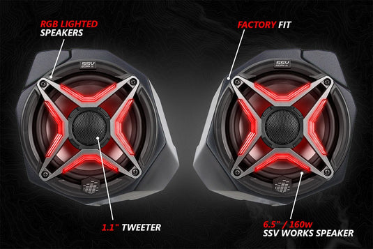 2018-2022 Polaris Ranger XP1000 6.5" Front Speaker-Pods