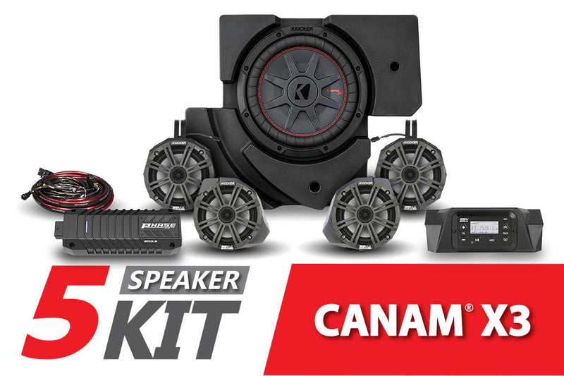 Load image into Gallery viewer, 2017-2023 CanAm X3 Complete Kicker 5-Speaker Plug-and-Play System
