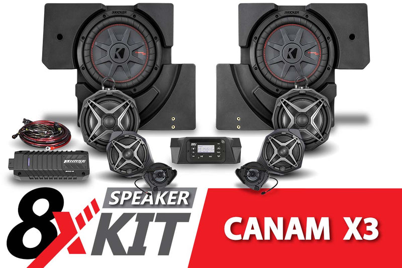 Load image into Gallery viewer, 2017-2023 CanAm X3 Phase X SSV 8-Speaker Plug-&amp;-Play System
