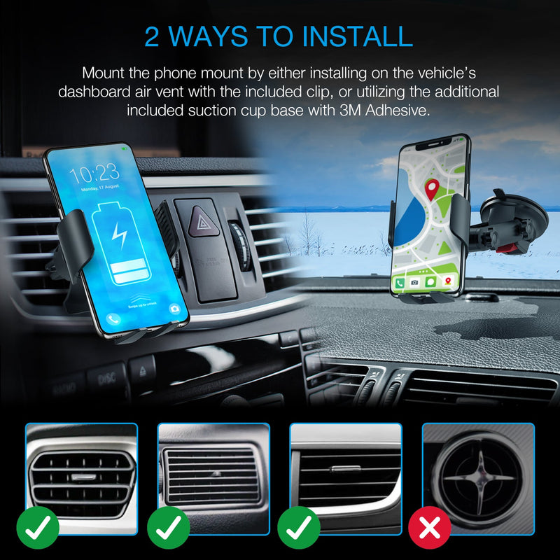 Load image into Gallery viewer, Rexing X5 Motorized Wireless 15W/7.5W Qi Charging Car Mount w/Auto Sensing Automatic Clamping
